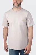 Koszulki sportowe męskie - Koszulka męska T-shirt Carhartt Heavyweight Pocket K87 V61 Mink - miniaturka - grafika 1