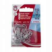 Pasmanteria - Haftki metalowe zestaw nikiel 20+18mm - miniaturka - grafika 1