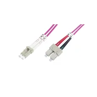 Kable światłowodowe - LOGON AL5LCSC10I/4I kabel InfiniBand / światłowodowy 10 m 2x LC 2x SC Różowy - miniaturka - grafika 1