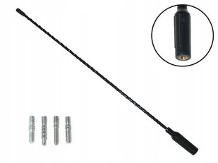 Antena Samochodowa Długa 41 CM Bat Maszt Antenowy 4x Adaptery - Anteny samochodowe - miniaturka - grafika 1