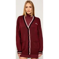 Swetry damskie - GUESS ACTIVE Kardigan SABINA | Oversize fit | z dodatkiem wełny - miniaturka - grafika 1