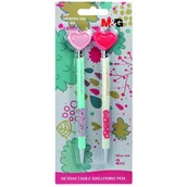 Długopisy - Hasta Długopis automatyczny z Sercem Abp87573 B/c Op2szt - miniaturka - grafika 1