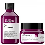 Zestawy kosmetyków damskich - Zestaw intensywnie nawilżający do włosów kręconych i suchych | kremowy szampon, bogata maska L'Oréal Serie Expert Curl Expression - miniaturka - grafika 1