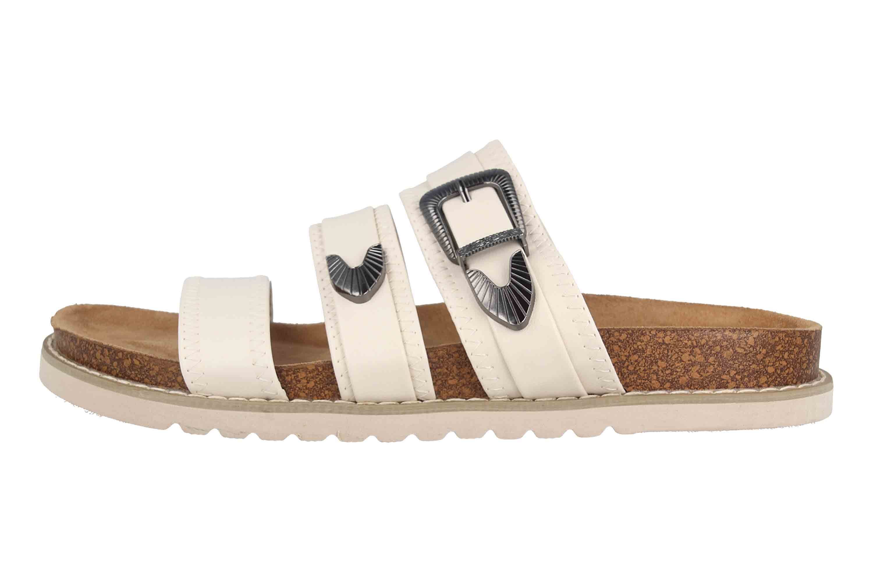 Fitters Footwear kapcie w dużych rozmiarach Beżowy 2TM12004 Camille Beige duże buty damskie, rozmiar:43