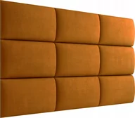 Dekoracje domu - Panel ścienny tapicerowany 30x60cm 12 sztuk Żółty - miniaturka - grafika 1