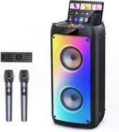 Głośniki przenośne - Zestaw do karaoke JYX z 2 mikrofonami subwoofer przenośny głośnik karaoke - miniaturka - grafika 1