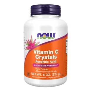 Now Foods FOODS Vitamin C Crystals Ascorbic Acid 227g - Witaminy i minerały - miniaturka - grafika 1