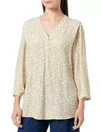 Bluzki damskie - Sidona Damska bluzka koszulowa, Beżowy, wielokolorowy., S - miniaturka - grafika 1