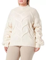 Swetry damskie - SIDONA Damski sweter z dzianiny 19019563-SI01, wełniany biały, M/L, biały (wollweiss), M-L - miniaturka - grafika 1