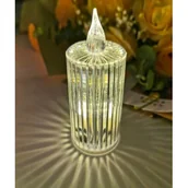Świece - Transparentna kryształowa świeca LED 7,8 cm - miniaturka - grafika 1