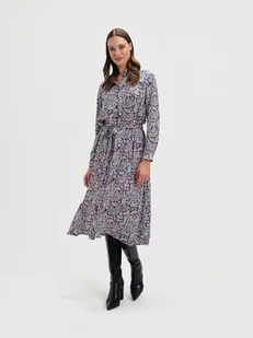 Szmizjerka midi z etnicznym printem - Sukienki - miniaturka - grafika 1