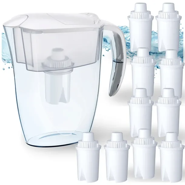 Dzbanek Filtrujący Aquaphor Real 2,9L Biały, 10 Wkładów Filtrujących B15