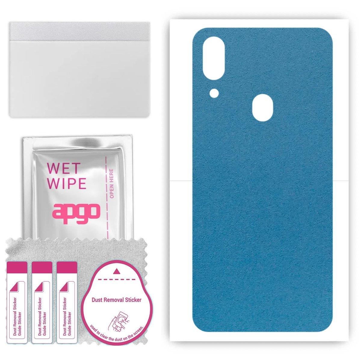 Folia naklejka skórka strukturalna na TYŁ Zamsz do Umidigi A3 Pro - Zamsz Niebieski - apgo SKINS