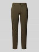 Spodnie męskie - Spodnie o kroju slim fit z elastycznym paskiem model ‘Langford’ - miniaturka - grafika 1