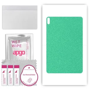 folia naklejka skórka strukturalna na TYŁ do Huawei MatePad 10.4 5G - Seledynowy Pastel Matowy Chropowaty Baranek - apgo SKINS - Akcesoria do tabletów i e-booków - miniaturka - grafika 1