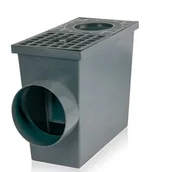 Rynny i akcesoria - Studzienka z kratą grafit 260 x 135 x 220 mm MAXPOL - miniaturka - grafika 1