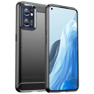 Etui i futerały do telefonów - Carbon Case etui Realme Narzo 50 5G elastyczny silikonowy karbonowy pokrowiec czarne - miniaturka - grafika 1