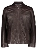 Kurtki męskie - Bugatti Skórzana kurtka w kolorze ciemnobrązowym - miniaturka - grafika 1