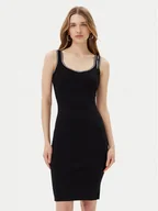 Sukienki - KARL LAGERFELD Sukienka codzienna A2W13018 Czarny Slim Fit - miniaturka - grafika 1