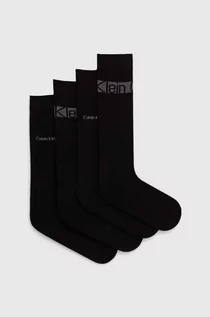 Skarpetki męskie - Calvin Klein skarpetki 4-pack męskie kolor czarny 701229665 - grafika 1