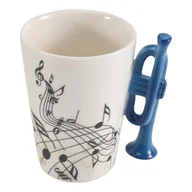 Herbata - Muzyczny kubek ceramiczny Śliczna kawa Herbata Mleko Kubki klepkowe, trąbka Jak pokazano - miniaturka - grafika 1