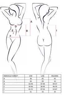 Casmir Bielizna-MARCELLE CORSET white L/XL - 5901691991385 - Bielizna erotyczna damska - miniaturka - grafika 3