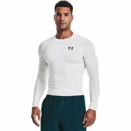 Koszulki sportowe męskie - Męski longsleeve treningowy UNDER ARMOUR UA HG Armour Comp LS - biały - miniaturka - grafika 1