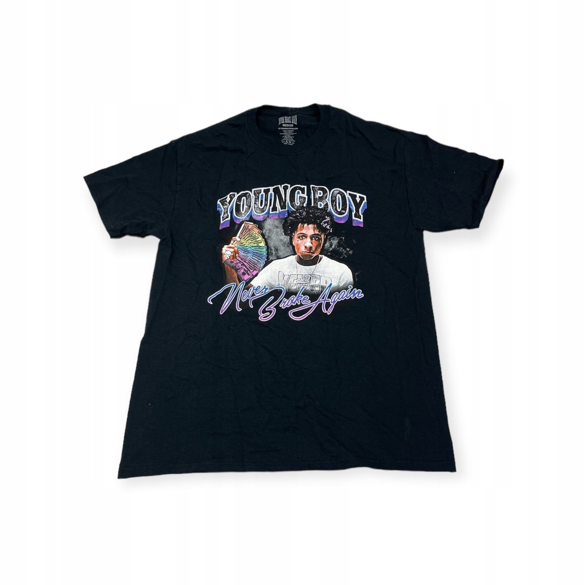 Koszulka T-shirt męski okrągły dekolt SPENCER'S NEVER BROKE AGAIN M