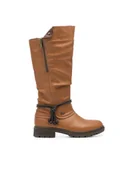 Kozaki damskie - Rieker Kozaki Z4758-24 Brązowy - miniaturka - grafika 1