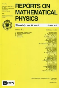Reports on Mathematical Physics 70/1 Pergamon - Matematyka - miniaturka - grafika 1