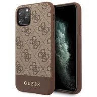 Etui i futerały do telefonów - Guess 4G Bottom Stripe Collection Etui iPhone 11 Pro brązowy - miniaturka - grafika 1