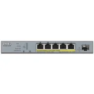 Switche - Zyxel Przełącznik zarządzalny GS1350-6HP CCTV PoE LR 60W 802.3BT - miniaturka - grafika 1