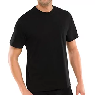 Schiesser Męski T-shirt podkoszulek (2 sztuki), czarny (000-schwarz), 3XL - Koszulki męskie - miniaturka - grafika 1