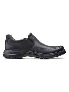 Clarks Skórzane slippersy "Un Brawley" w kolorze czarnym - Półbuty męskie - miniaturka - grafika 1