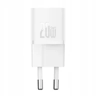Ładowarki do telefonów - ŁADOWARKA SIECIOWA Baseus Zasilacz Adapter Kostka USB-C Charger 20W Biała - miniaturka - grafika 1