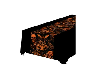 Bieżnik Nawiedzona Dynia - 28 cm x 275 cm - 1 szt. - Halloween - miniaturka - grafika 1