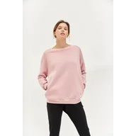 Bluzy sportowe damskie - Bluza do jogi Moonholi Cozy AF Oversize Sweatshirt z bawełnianej dzianiny - miniaturka - grafika 1