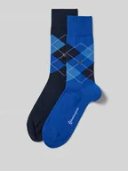 Skarpetki męskie - Skarpety z aplikacją z logo w zestawie 2 szt. model ‘Everyday Argyle’ - miniaturka - grafika 1