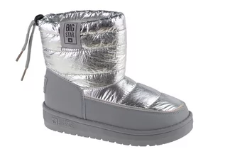 Śniegowce damskie - Big Star Kid's Shoes KK374218, dla dziewczynki, śniegowce, Srebrny - grafika 1
