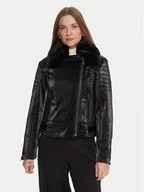 Kurtki damskie - Guess Ramoneska W5BL35 W2820 Czarny Regular Fit - miniaturka - grafika 1