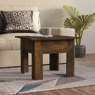 shumee Stolik kawowy przydymiony dąb 55x55x42 cm płyta wiórowa - Ławy i stoliki kawowe - miniaturka - grafika 1