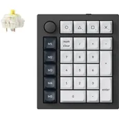 Klawiatury - KEYCHRON Q0 Max Wireless Number Pad Switch Gateron Jupiter Banana Czarno-biały - miniaturka - grafika 1