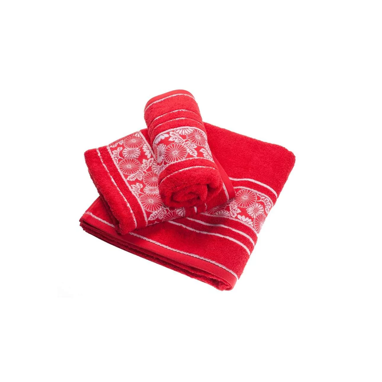 Dekoria Ręcznik Castelo czerwony 70x140cm 763-45
