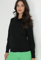 Bluzy damskie - Czarna Bluza z Kapturem Ivei - miniaturka - grafika 1