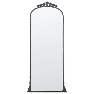 Lustro ścienne metalowe 51 x 114 cm czarne LIVRY Lumarko! - Lustra - miniaturka - grafika 1