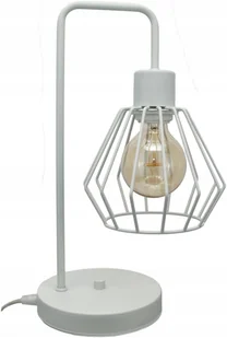 LAMPKA SZARA NOCNA BIURKOWA STOŁOWA DIAMENT BRYLANT LED E27 - Lampy stojące - miniaturka - grafika 1