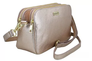 Damska torebka metalizowana - Różowa pudrowa - Torebki damskie - miniaturka - grafika 3