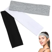 Skarpetki dla dzieci - Oamwrae 3 szt. Opaski na Głowę dla Kobiet, Elastyczne Opaska na Głowę Antypoślizgowe Mężczyzn Rozciągliwa Sportowa Opaski do Włosów Przeciwpotna do Biegania Jogi Golfa Tenisa Biwakowania - miniaturka - grafika 1