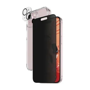 Zestaw PanzerGlass Privacy Bundle 3in1 etui przezroczyste + szkło prywatyzujące + osłona aparatu do iPhone 15 - Etui i futerały do telefonów - miniaturka - grafika 1