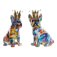 Figurki dekoracyjne - Figurka Dekoracyjna DKD Home Decor 18,5 x 11,5 x 23,5 cm Wielokolorowy Pies (2 Sztuk) - miniaturka - grafika 1